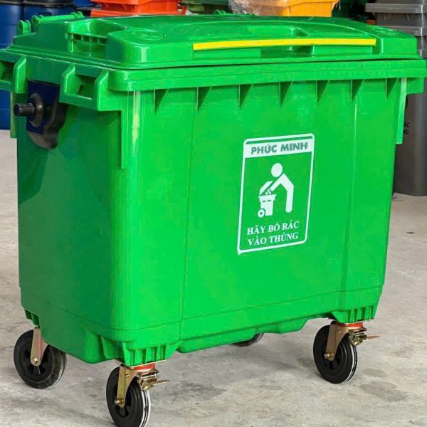 Thùng rác 660 lít HDPE