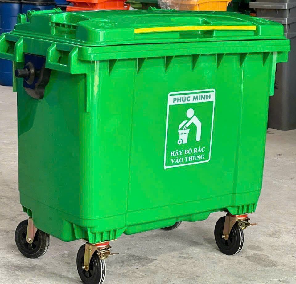 Thùng rác 660 lít HDPE