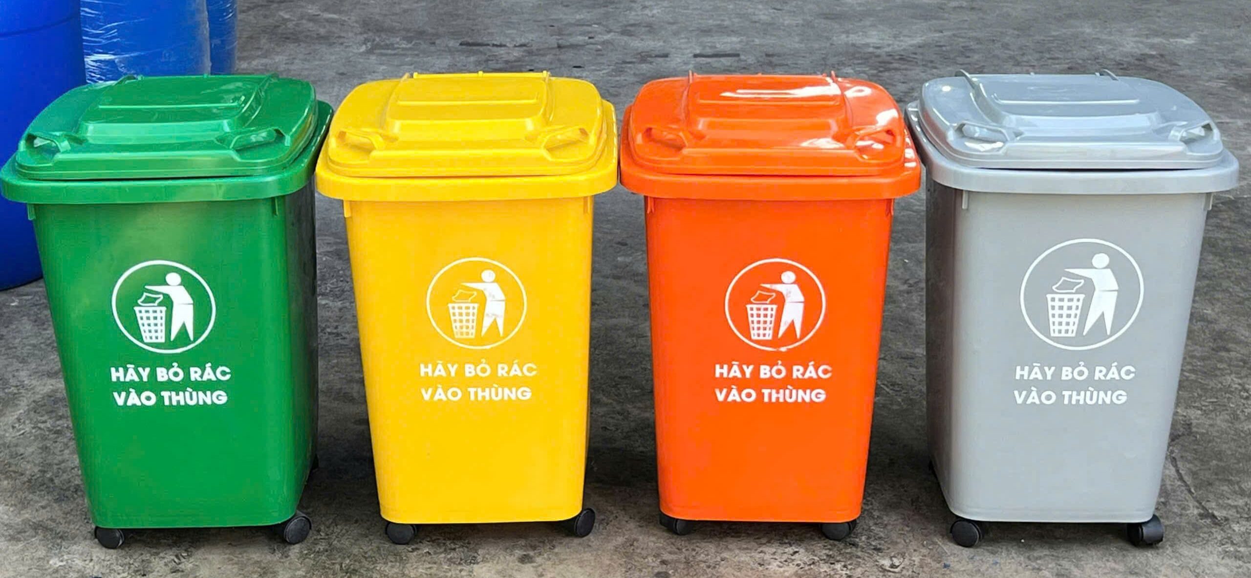 Thùng rác nhựa HDPE 60 lít Thùng rác nhựa HDPE 60 lít