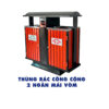 Thùng Rác Công Cộng 2 Ngăn Mái Vòm