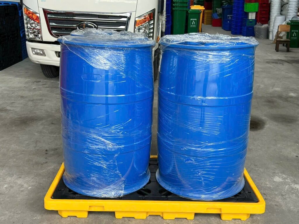 Pallet chống tràn 2 phuy