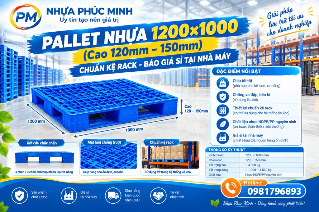 Pallet Nhựa 1200x1000